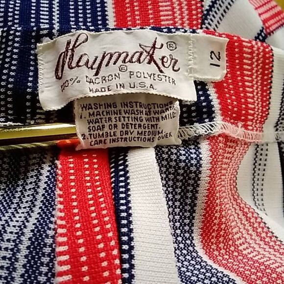 Vintage Haymater Made In USA Striped Women's Pants Dress Size 12 - Picture 12 of 16
